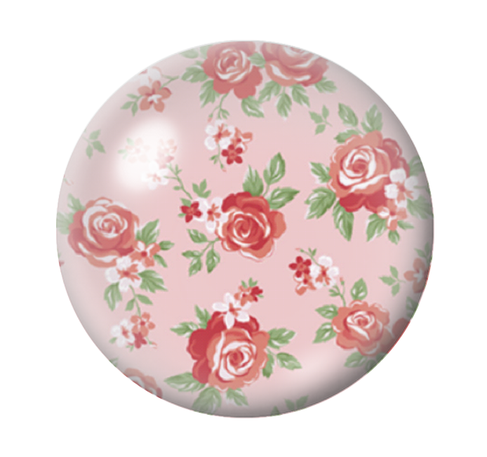 Cabochon en Verre Illustré Fleurs 12 à 25mm
