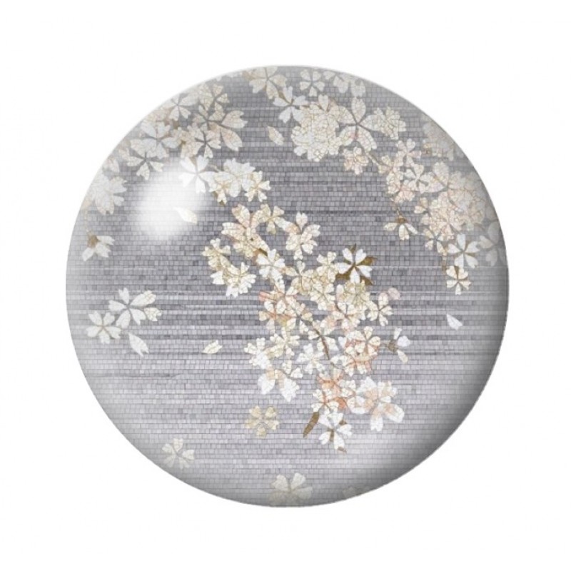 Cabochon en Verre Illustré Fleurs 12 à 25mm