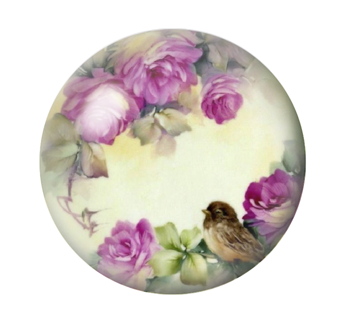 Cabochon en Verre Illustré Fleurs 12 à 25mm