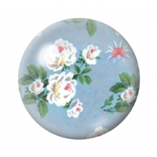 Cabochon en Verre Illustré Fleurs 12 à 25mm pour la Création de Bijoux Fantaisie - DIY