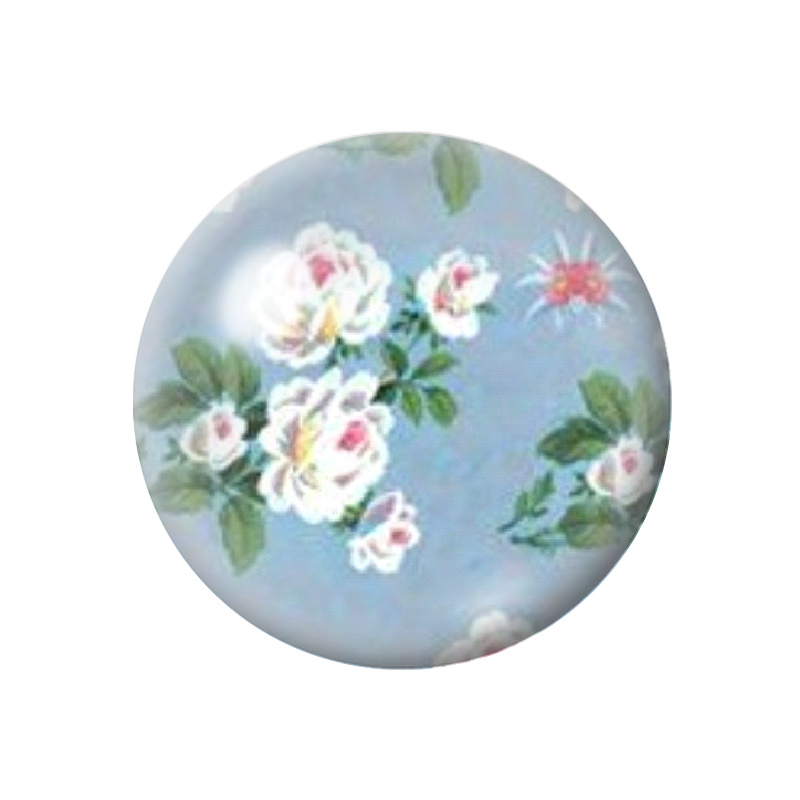 Cabochon en Verre Illustré Fleurs 12 à 25mm