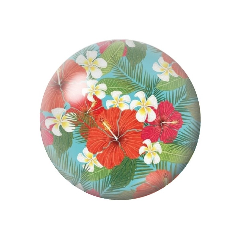 Cabochon en Verre Illustré Fleurs 12 à 25mm