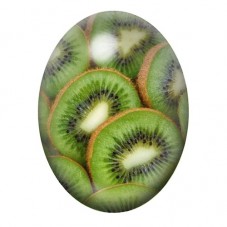 Cabochon en Verre Illustré Kiwis en Gros Plan 13x18, 18x25 ou 30x40mm pour la création de bijoux fantaisie - DIY