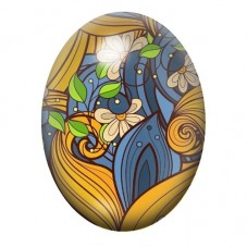 Cabochon en Verre Illustré Fleurs 13x18, 18x25 ou 30x40mm pour la Création de Bijoux Fantaisie - DIY