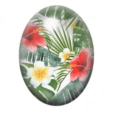 Cabochon en Verre Illustré Fleurs 13x18, 18x25 ou 30x40mm pour la Création de Bijoux Fantaisie - DIY