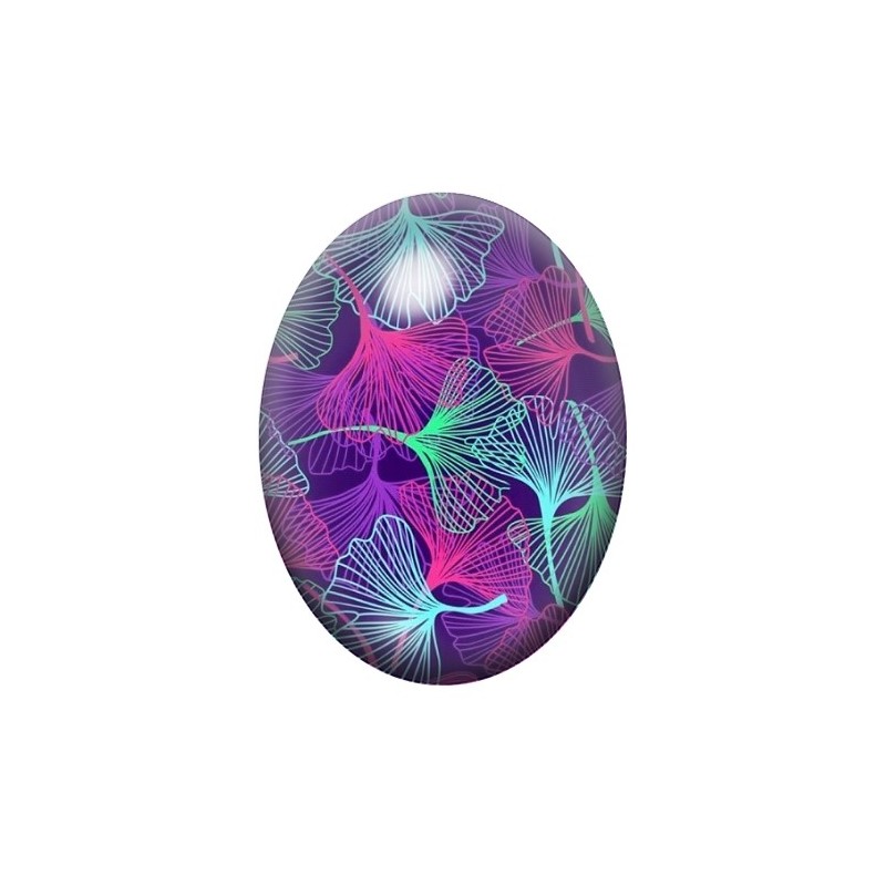 Cabochon en Verre Illustré Fleurs 13x18, 18x25 ou 30x40mm