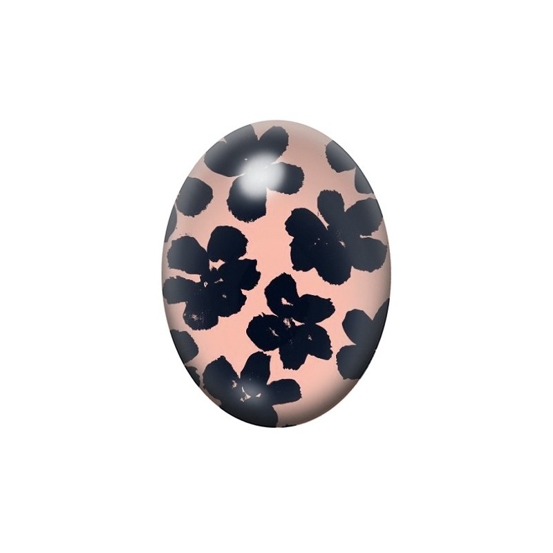 Cabochon en Verre Illustré Fleurs 13x18, 18x25 ou 30x40mm