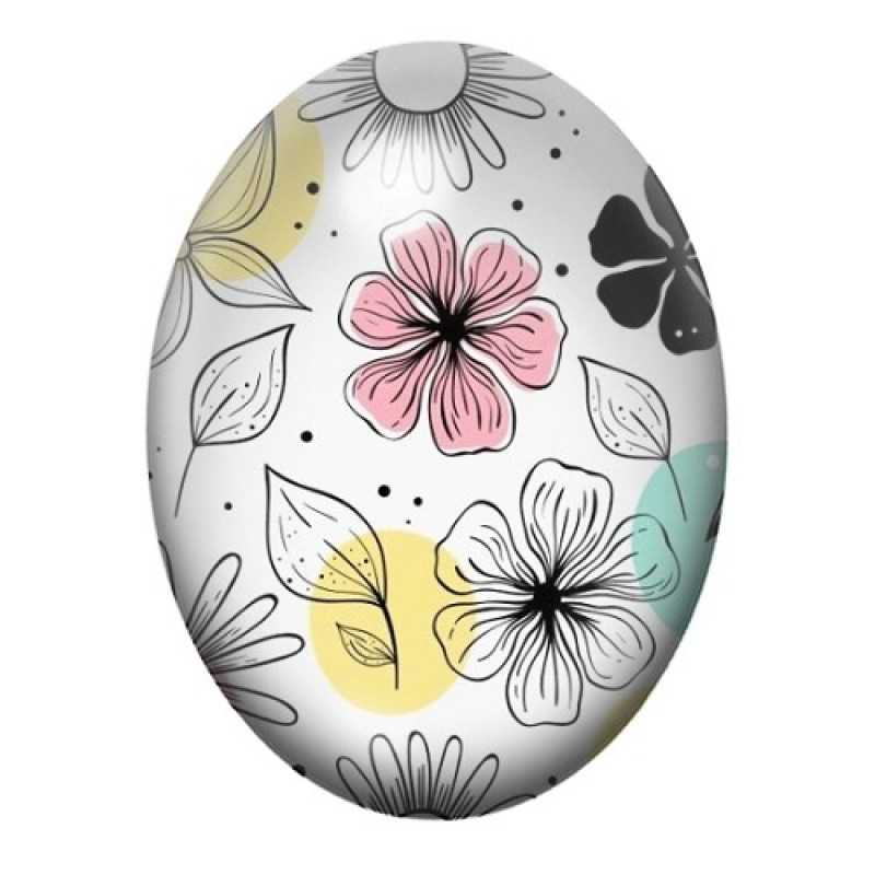 Cabochon en Verre Illustré Fleurs 13x18, 18x25 ou 30x40mm