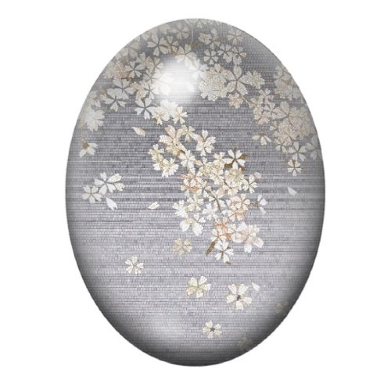 Cabochon en Verre Illustré Fleurs 13x18, 18x25 ou 30x40mm