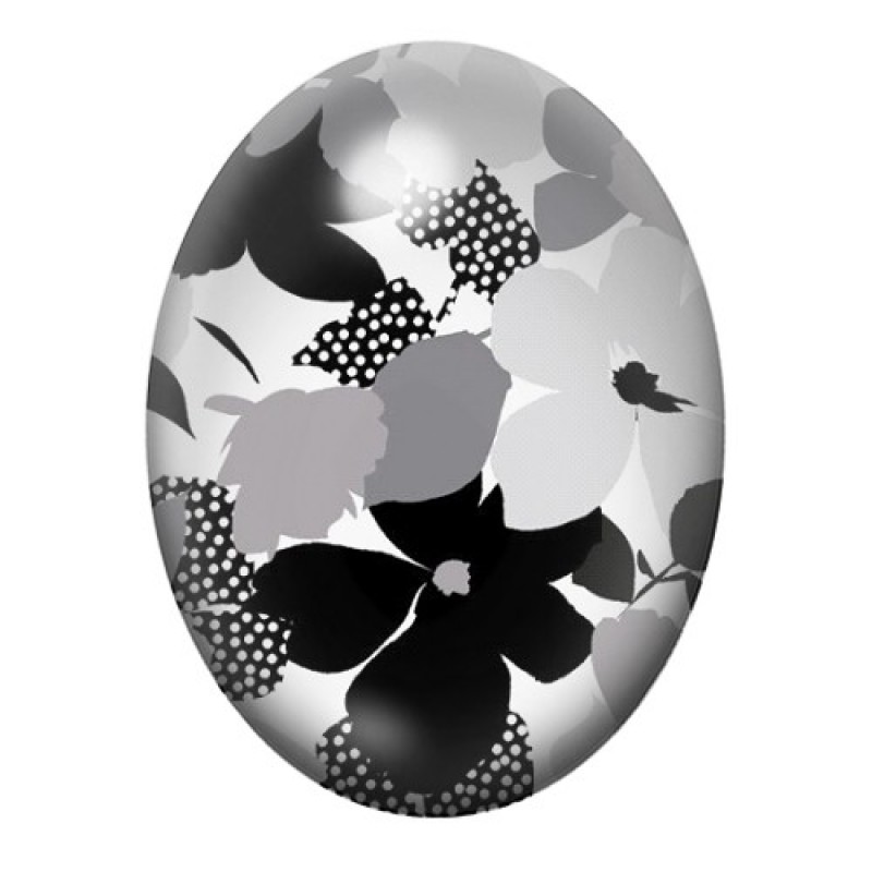 Cabochon en Verre Illustré Fleurs 13x18, 18x25 ou 30x40mm