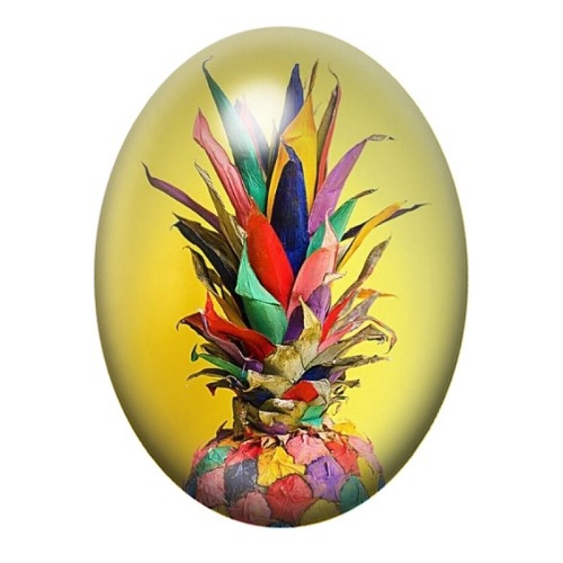 Cabochon en Verre Illustré Fleurs 13x18, 18x25 ou 30x40mm