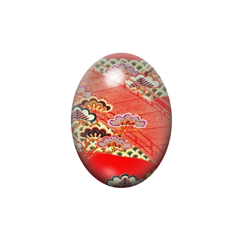 Cabochon en Verre Illustré Fleurs 13x18, 18x25 ou 30x40mm