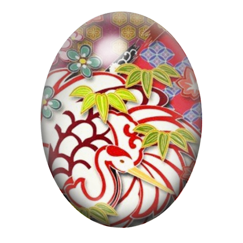 Cabochon en Verre Illustré Fleurs 13x18, 18x25 ou 30x40mm