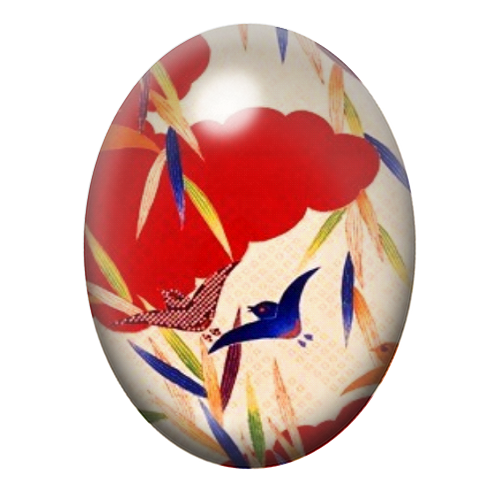 Cabochon en Verre Illustré Fleurs 13x18, 18x25 ou 30x40mm