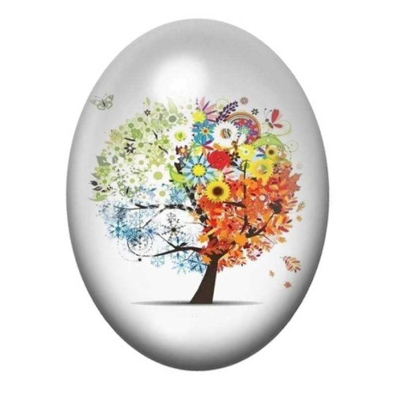 Cabochon en Verre Illustré Abre 13x18, 18x25 ou 30x40mm