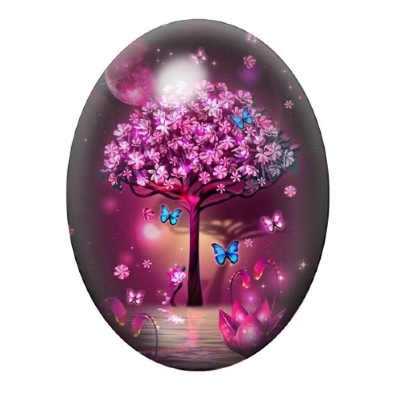Cabochon en Verre Illustré Abre 13x18, 18x25 ou 30x40mm