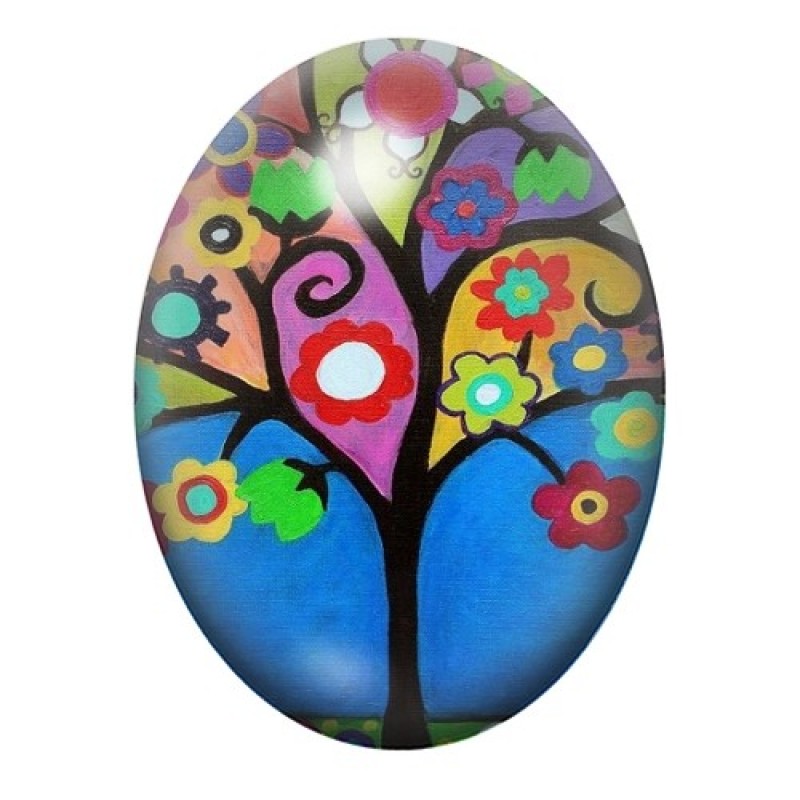 Cabochon en Verre Illustré Abre 13x18, 18x25 ou 30x40mm