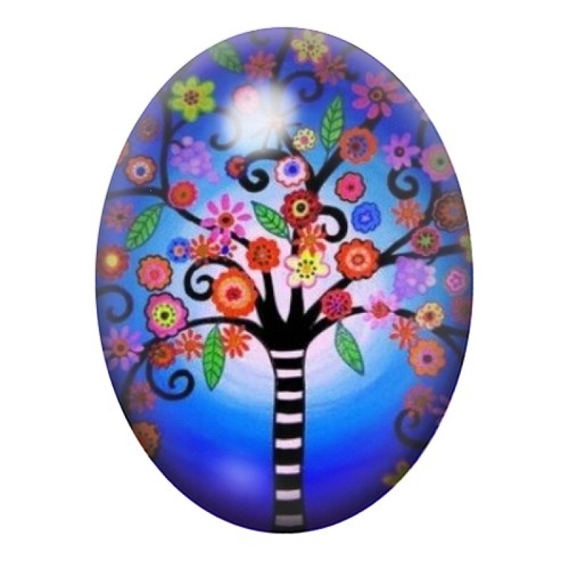 Cabochon en Verre Illustré Abre 13x18, 18x25 ou 30x40mm