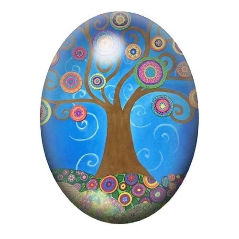 Cabochon en Verre Illustré Abre 13x18, 18x25 ou 30x40mm