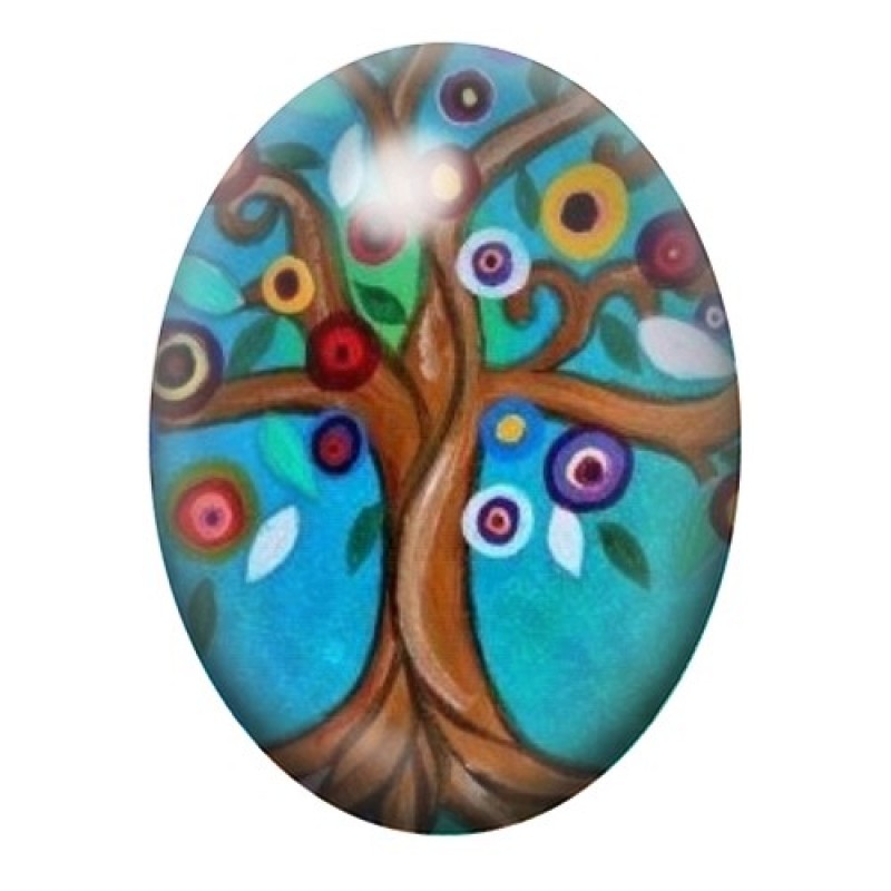 Cabochon en Verre Illustré Abre 13x18, 18x25 ou 30x40mm