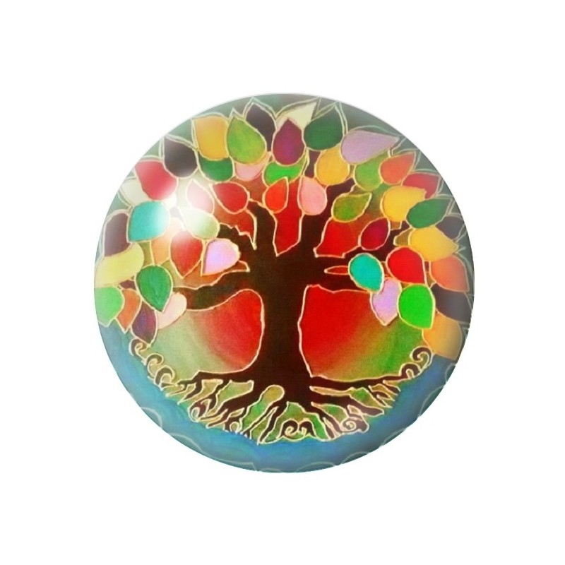  Cabochon en Verre Illustré Arbre 12 à 25mm