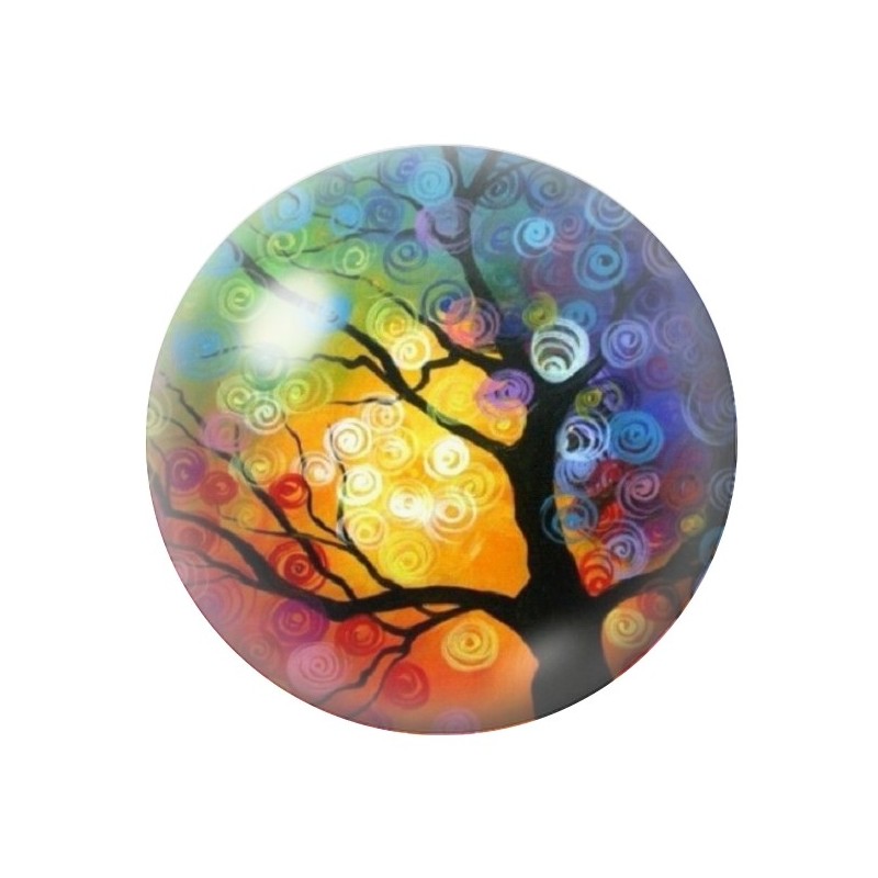  Cabochon en Verre Illustré Arbre 12 à 25mm