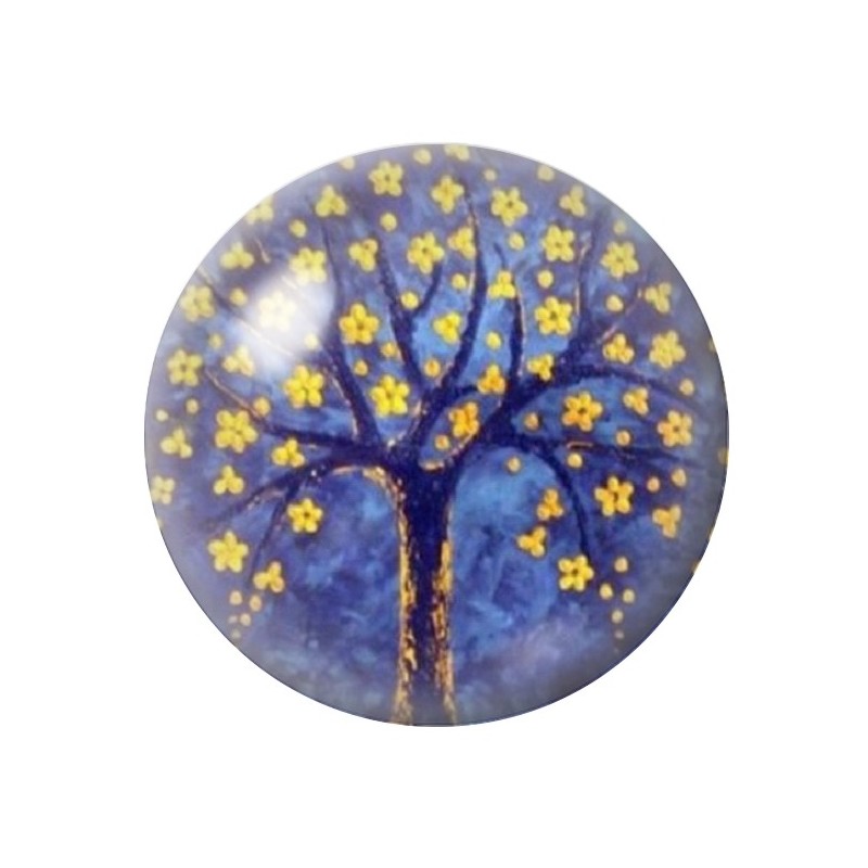  Cabochon en Verre Illustré Arbre 12 à 25mm