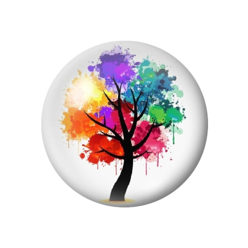  Cabochon en Verre Illustré Arbre 12 à 25mm