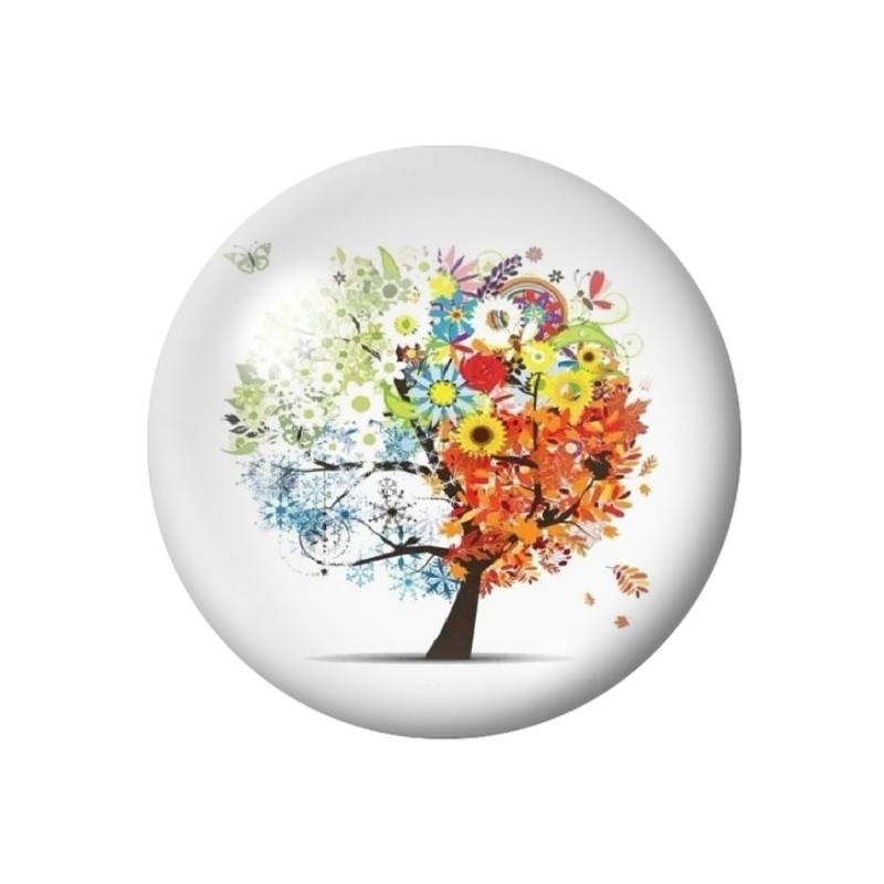  Cabochon en Verre Illustré Arbre 12 à 25mm