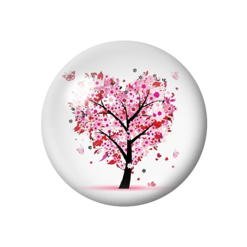  Cabochon en Verre Illustré Arbre 12 à 25mm