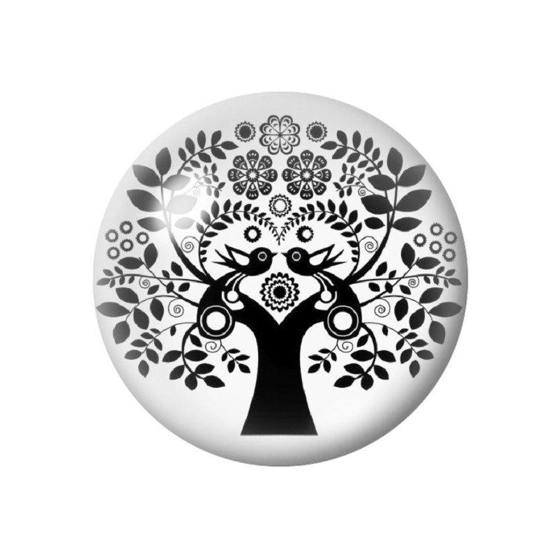  Cabochon en Verre Illustré Arbre 12 à 25mm