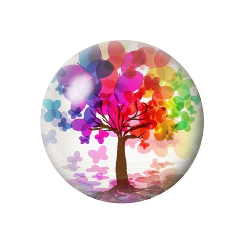  Cabochon en Verre Illustré Arbre 12 à 25mm