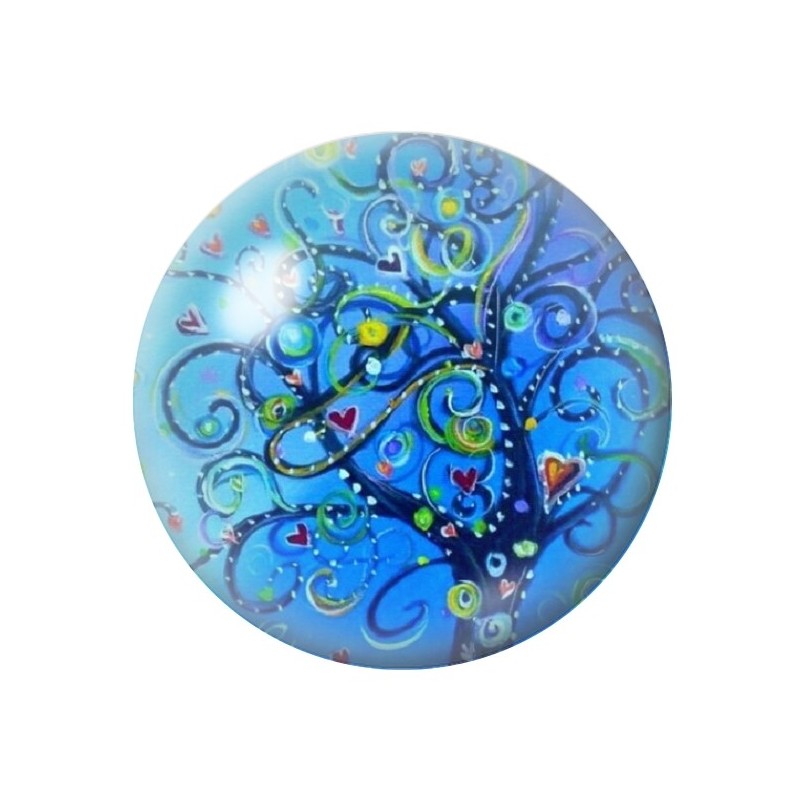 Cabochon en Verre Illustré Arbre 12 à 25mm