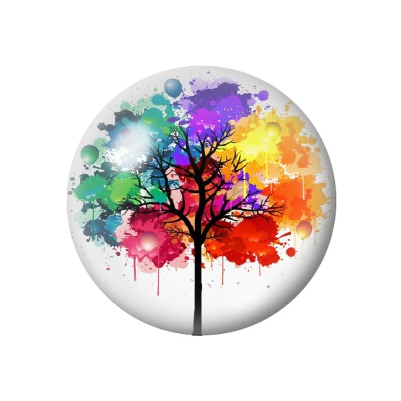  Cabochon en Verre Illustré Arbre 12 à 25mm