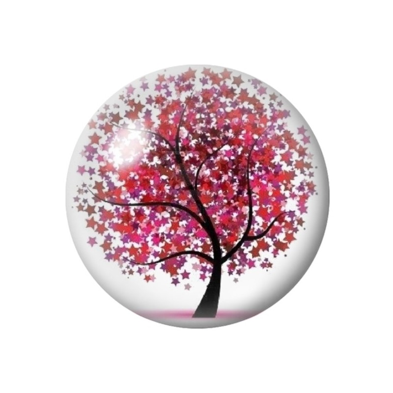  Cabochon en Verre Illustré Arbre 12 à 25mm