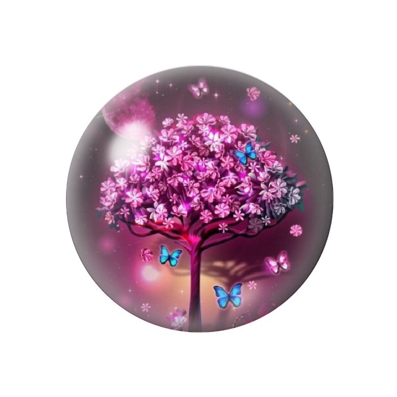  Cabochon en Verre Illustré Arbre 12 à 25mm