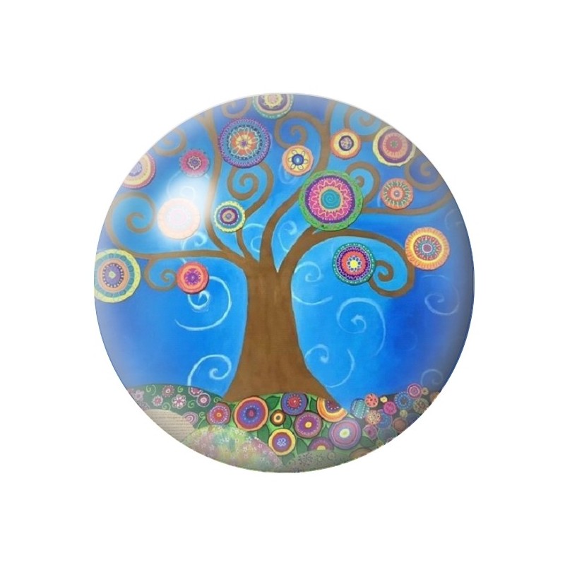  Cabochon en Verre Illustré Arbre 12 à 25mm