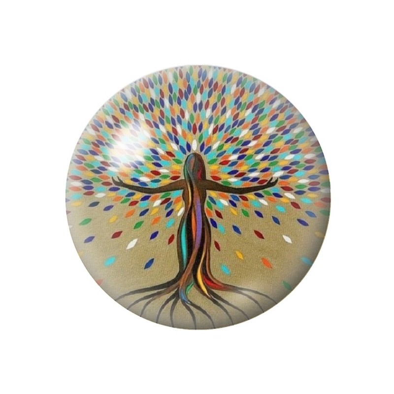  Cabochon en Verre Illustré Arbre 12 à 25mm