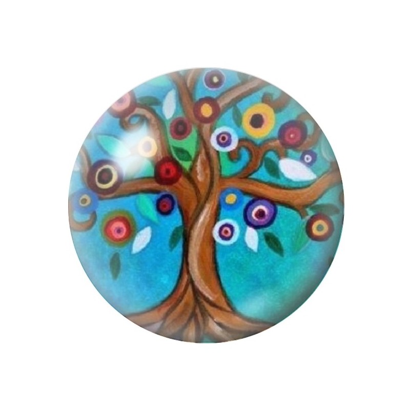  Cabochon en Verre Illustré Arbre 12 à 25mm