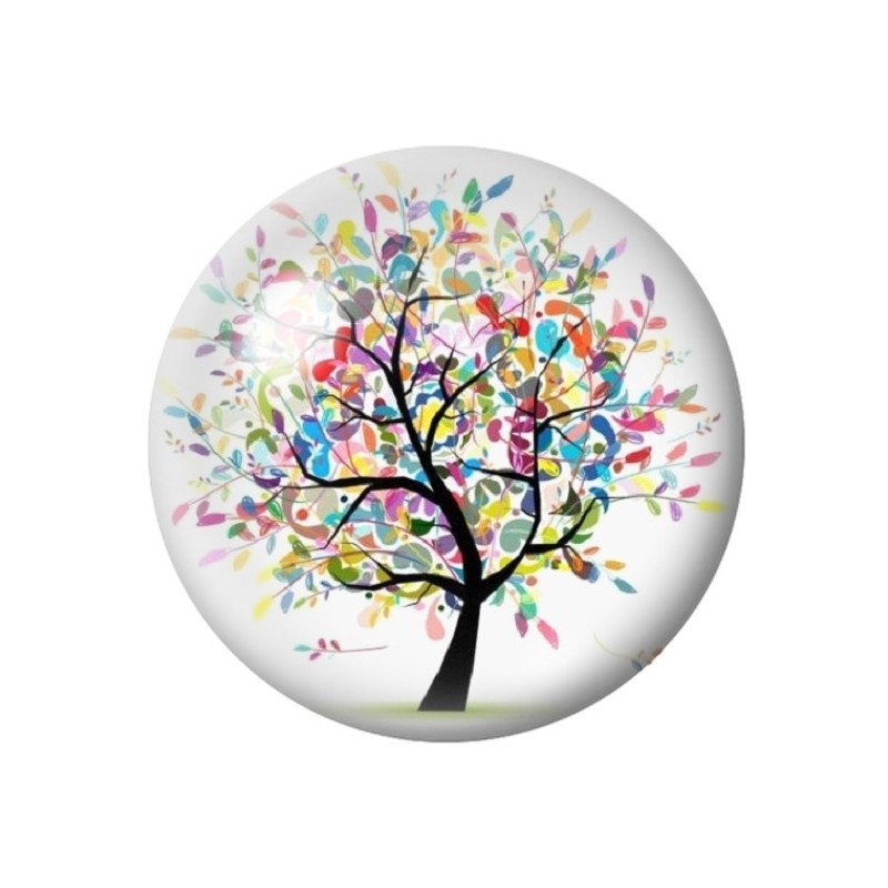  Cabochon en Verre Illustré Arbre 12 à 25mm