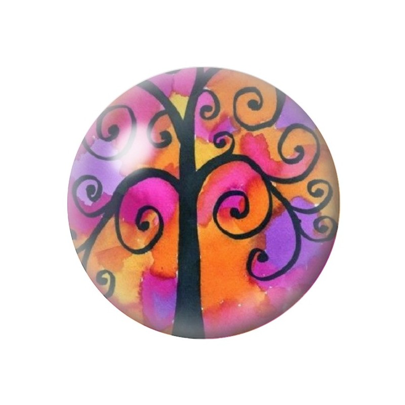  Cabochon en Verre Illustré Arbre 12 à 25mm