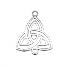 2 Connecteurs Noeud Celtique Argenté 33x26mm