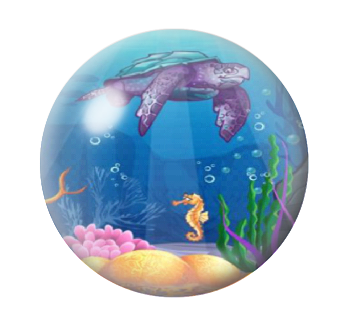 Cabochon en Verre Illustré Tortue de Mer Été 12 à 25mm