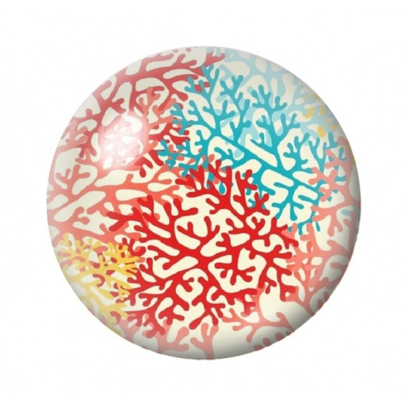 Cabochon en Verre Illustré Corail Mer Été 12 à 25mm