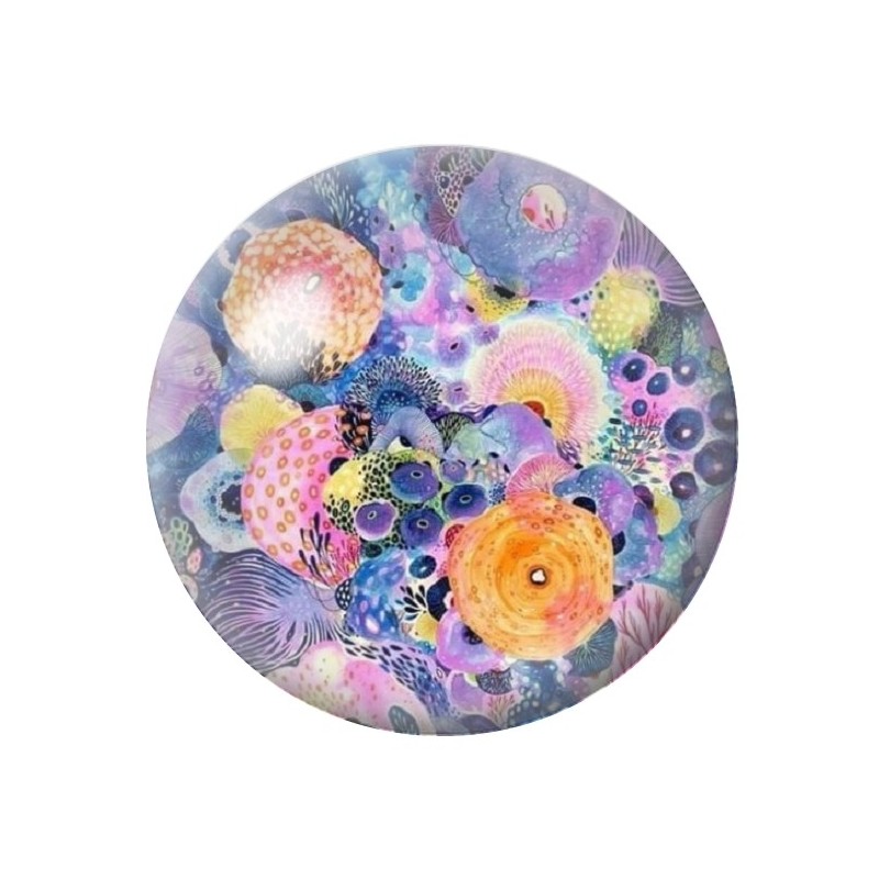 Cabochon en Verre Illustré Mer Été 12 à 25mm