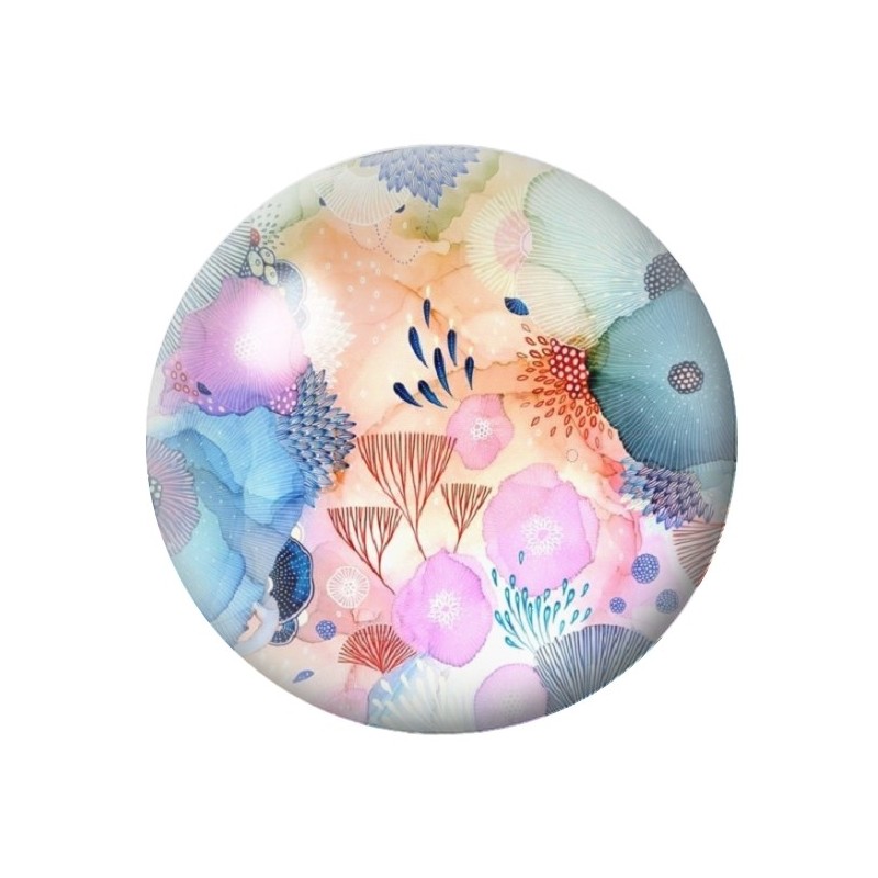 Cabochon en Verre Illustré Mer Été 12 à 25mm