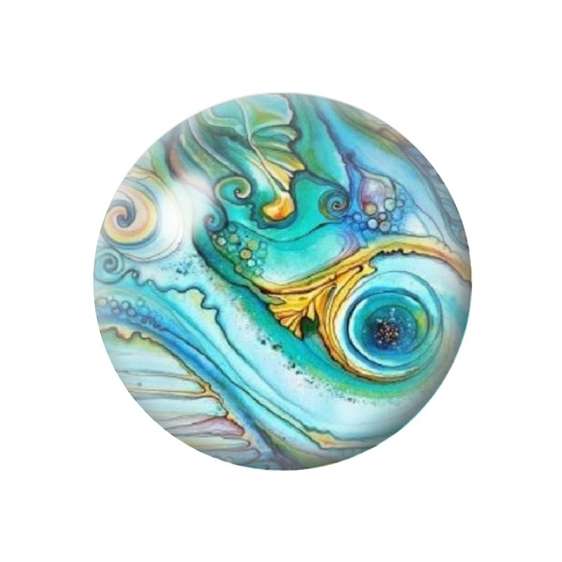 Cabochon en Verre Illustré Mer Été 12 à 25mm
