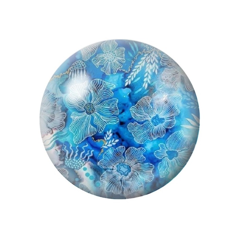 Cabochon en Verre Illustré Mer Été 12 à 25mm