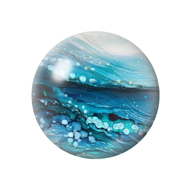 Cabochon en Verre Illustré Mer Été 12 à 25mm
