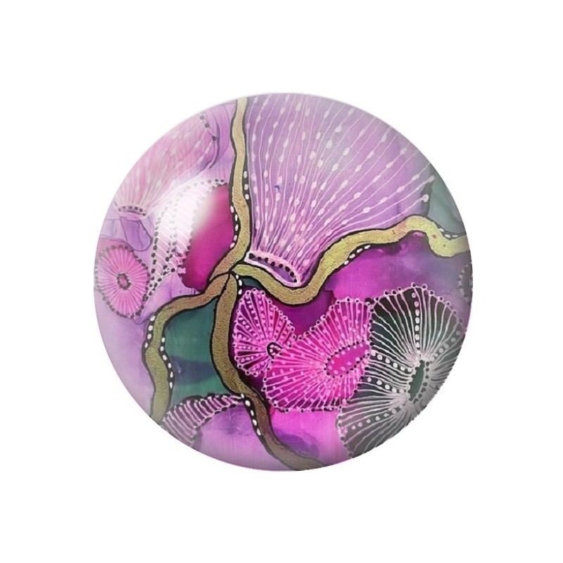 Cabochon en Verre Illustré Mer Été 12 à 25mm